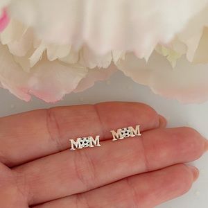 925 Sterling silver soccer mom stud earrings
